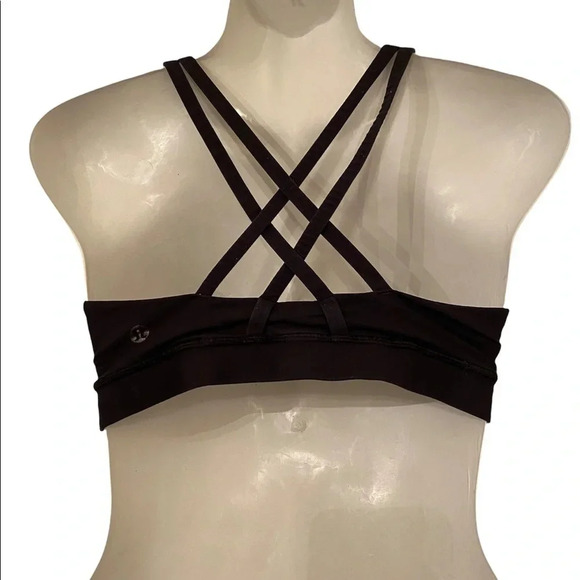 Lululemon Black Criss Cross Back Sports Bra - Picture 2 of 5